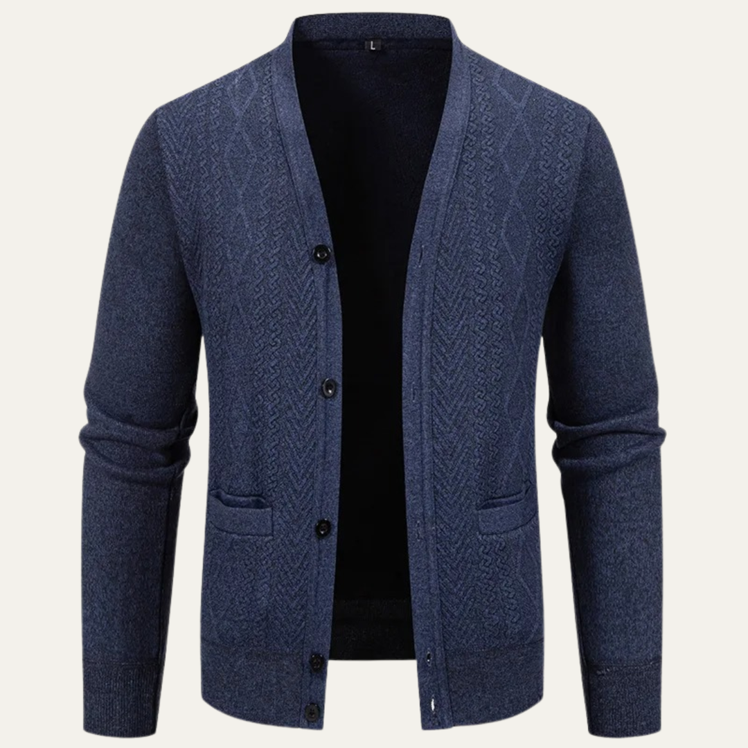 The Caprera Men’s V Neck Button Up Casual Knitted Cardigan