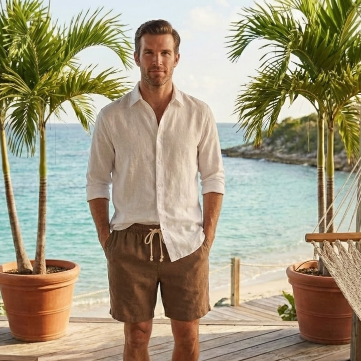 The Rowley Linen Shorts – Drawstring Shorts for Men