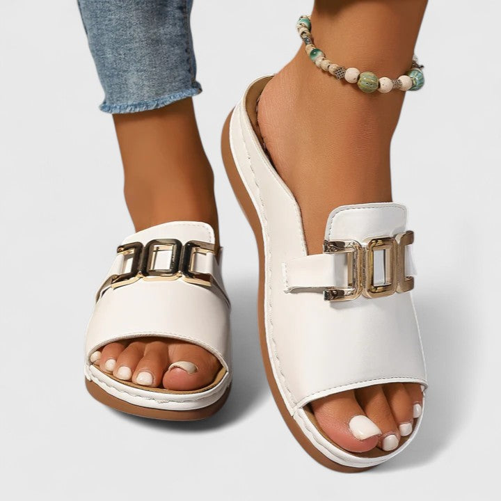 Joelle | Double Strap Slide Sandals