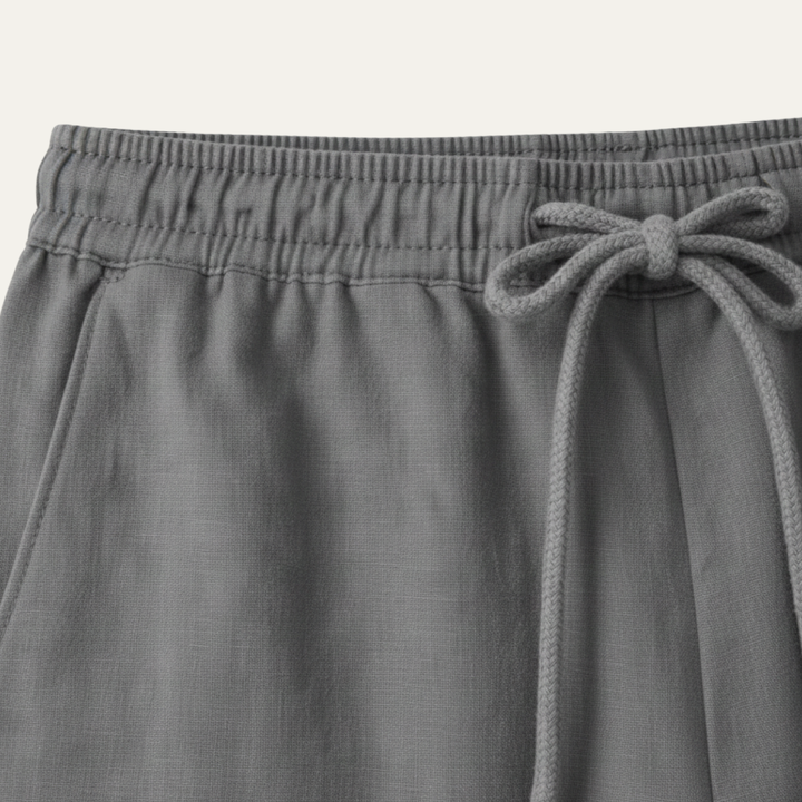 The Cedarbrook Men’s Breathable Relaxed Fit Linen Wide Leg Drawstring Pants
