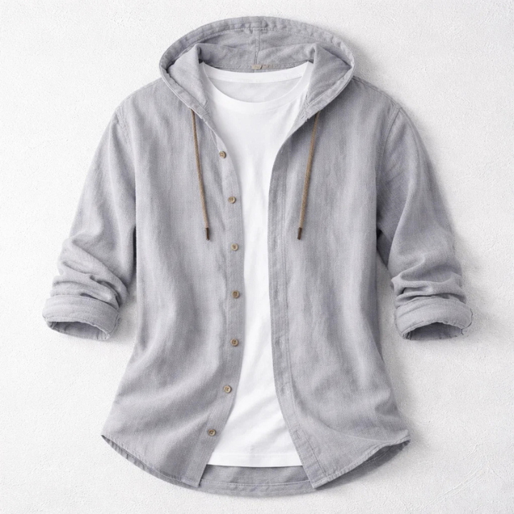 Brennan - Button-Up Hoodie Shirt