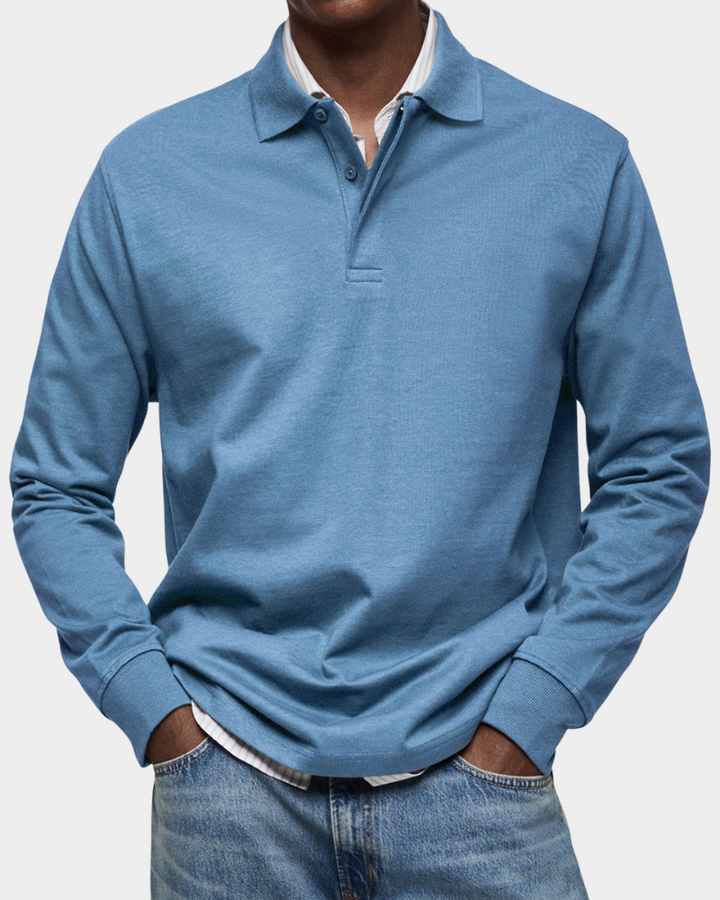 Brennan - Premium Knit Long Sleeve Polo
