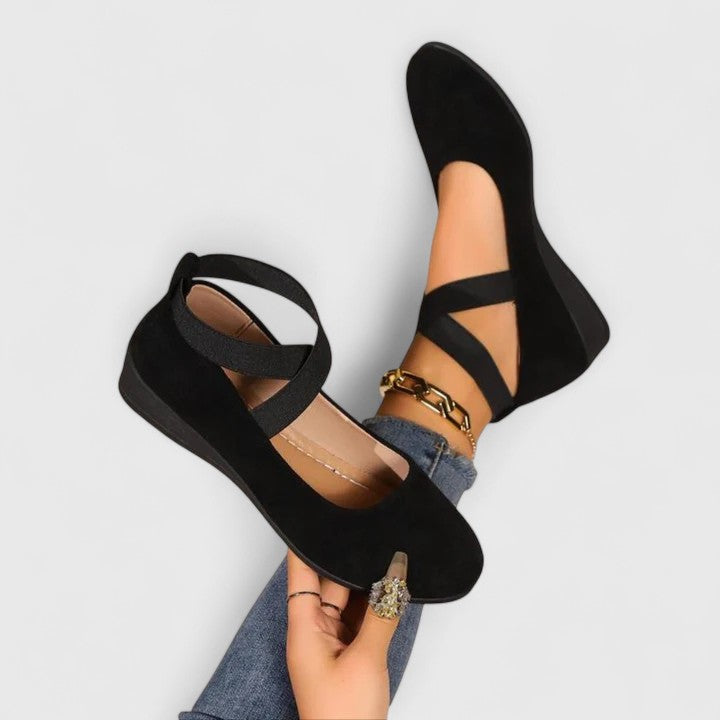 Nicoletta | Elegant Strap Slip-On Flats
