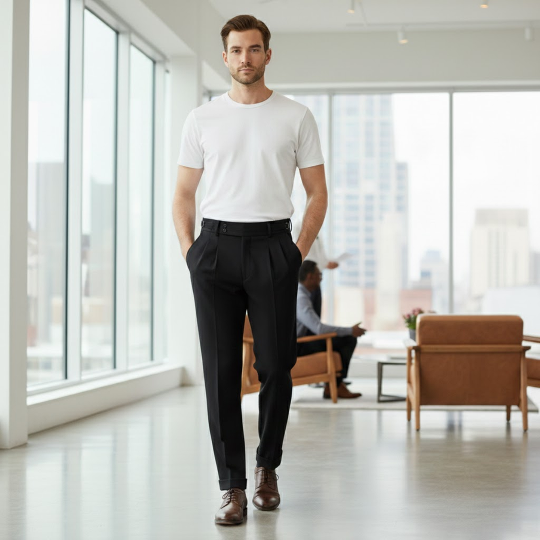 The Waterfall Ridge Men’s Classic Slim Fit Business Suit Pants