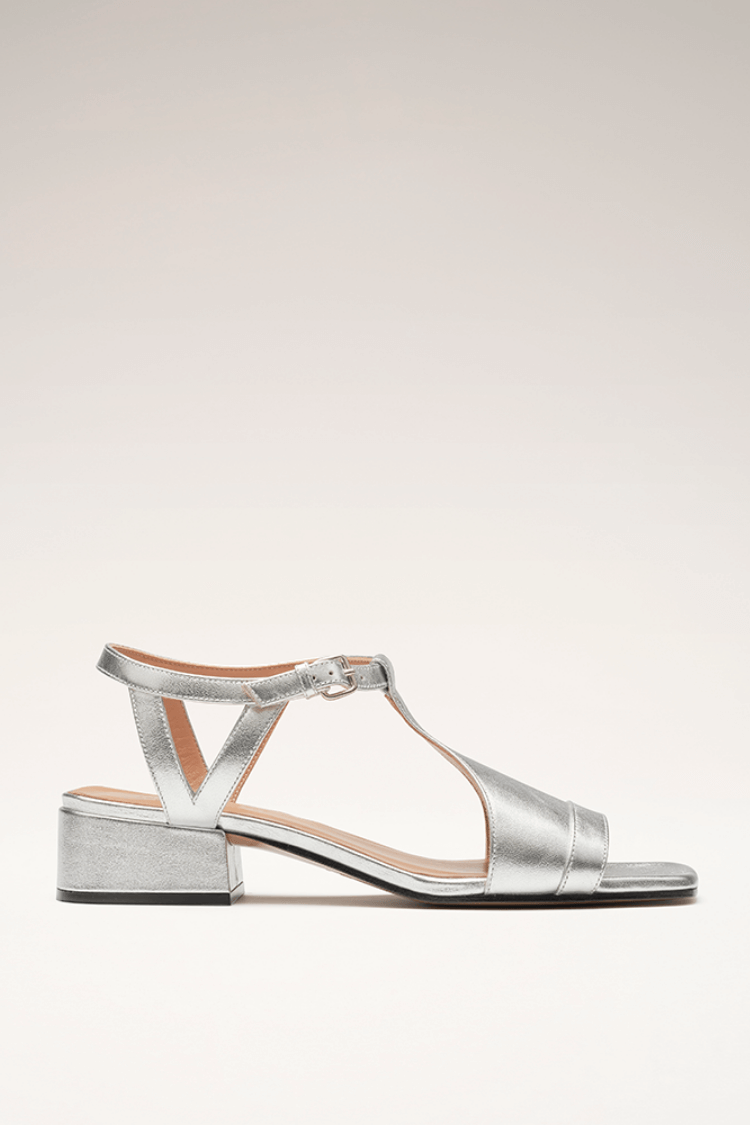 Maya | Metallic Block Heel Sandals