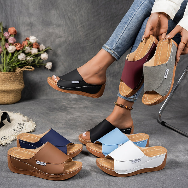 Shanna | Buckle-Strap Wedge Sandals