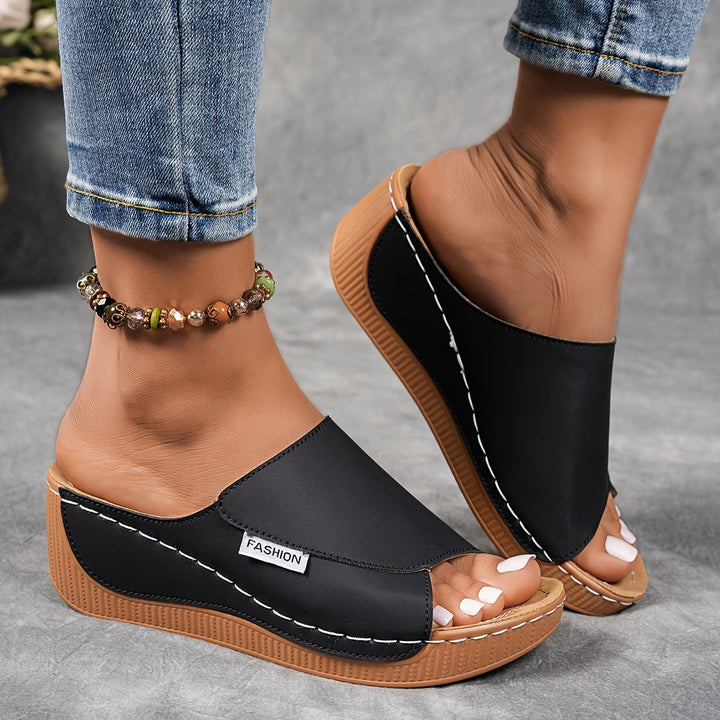 Shanna | Buckle-Strap Wedge Sandals