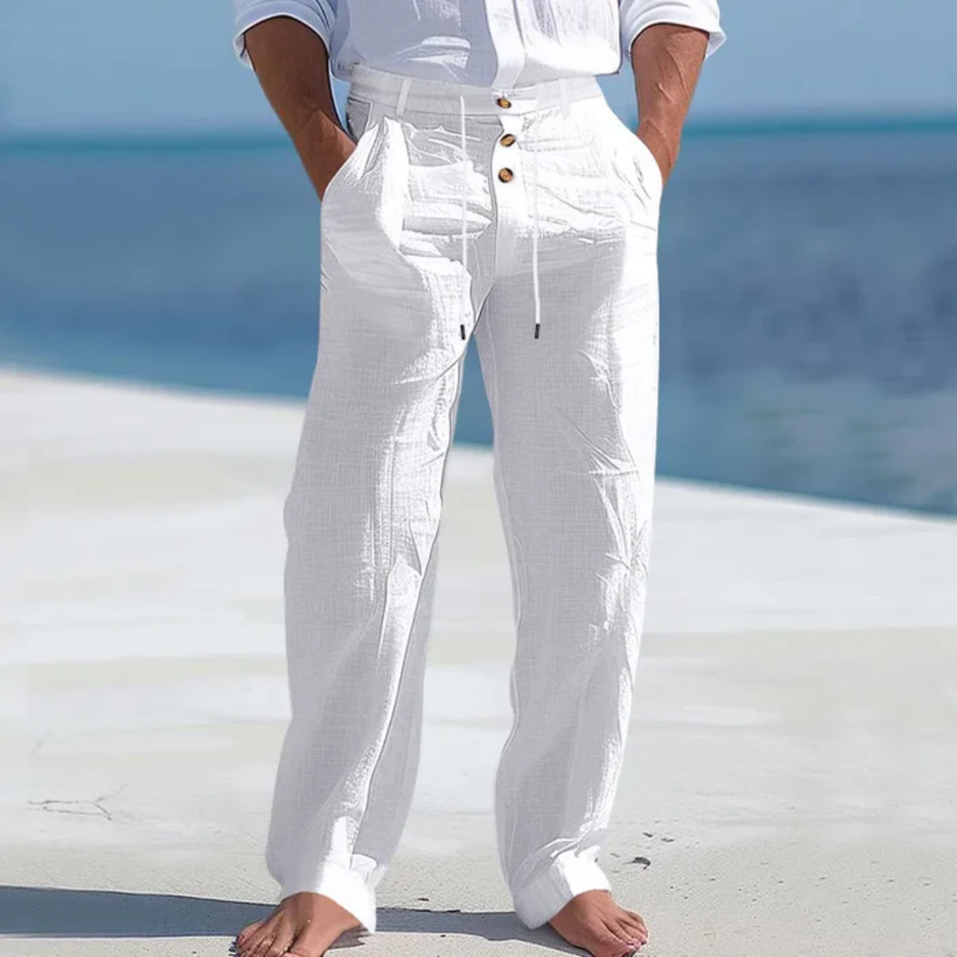 The Greenhaven Men’s Elegant Lightweight Summer Linen Pants