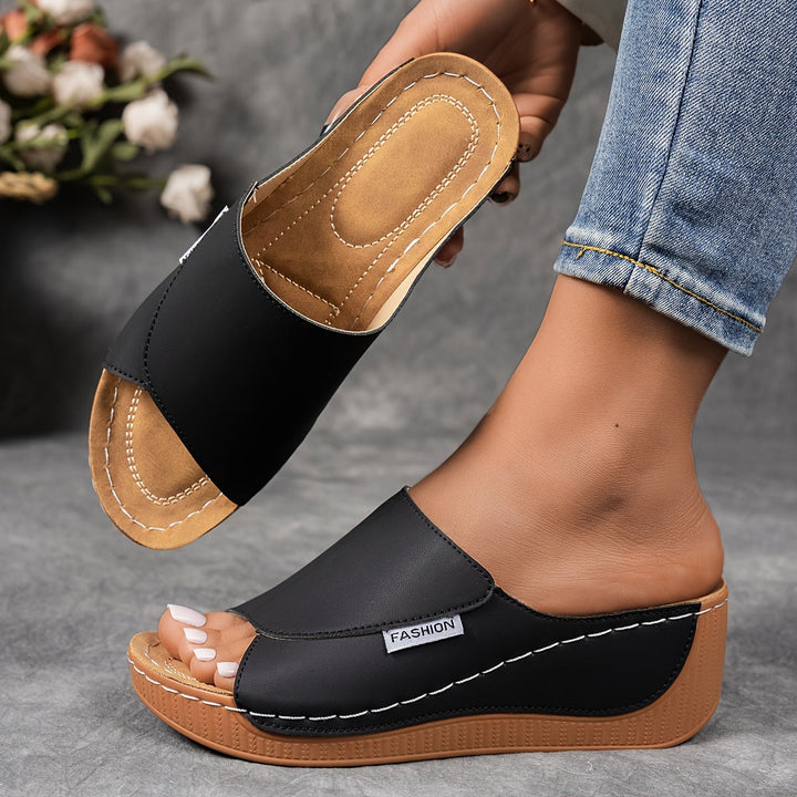 Shanna | Buckle-Strap Wedge Sandals