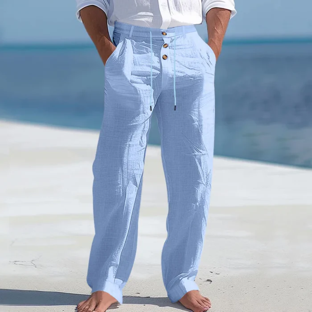 The Greenhaven Men’s Elegant Lightweight Summer Linen Pants