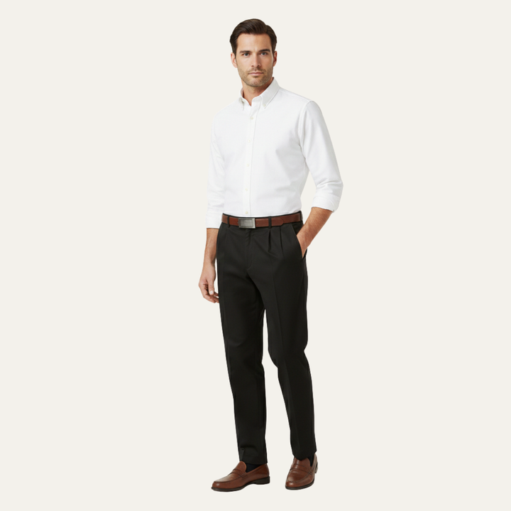 The Briarcliff Park Men’s Classic Casual Double Pleated Straight Leg Pants