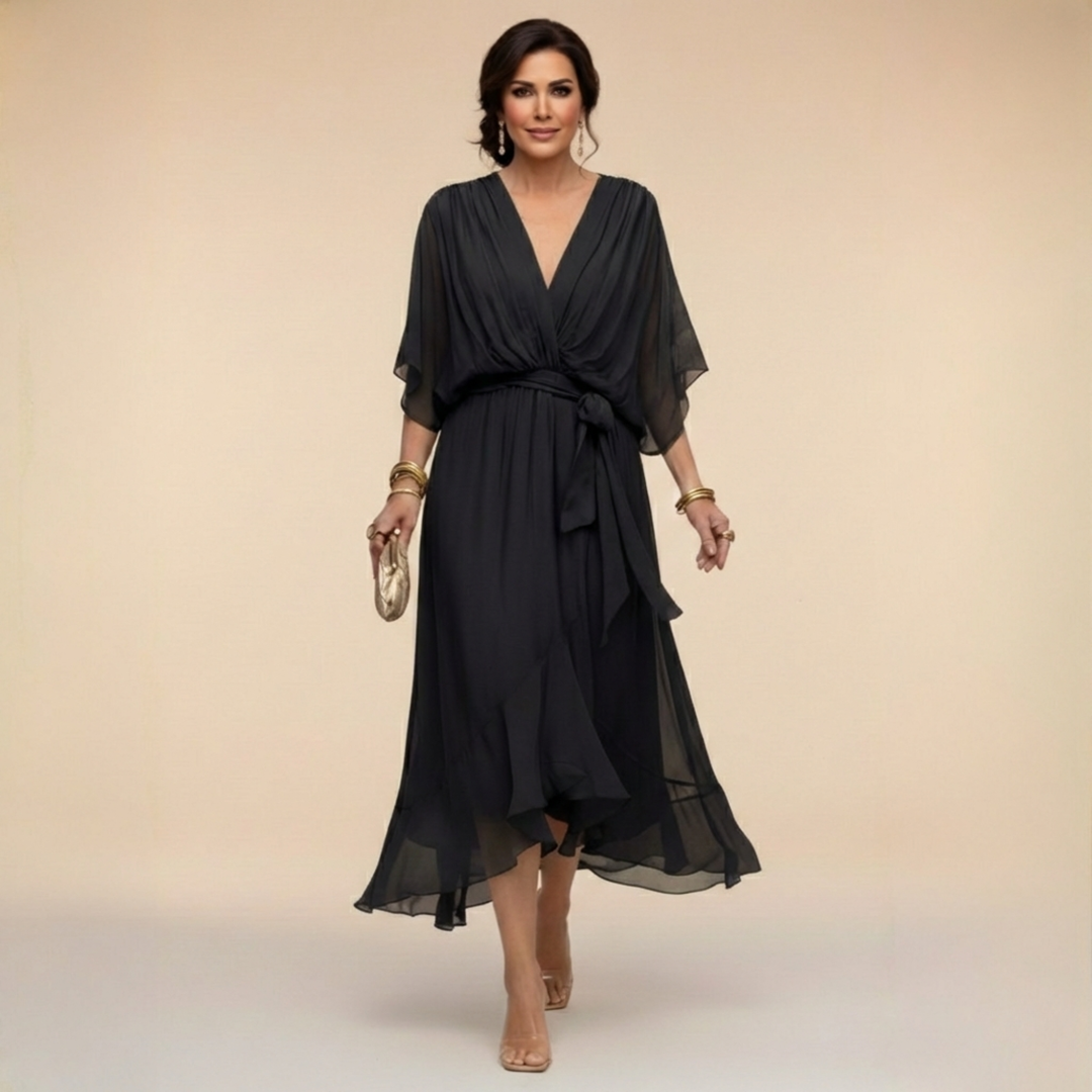 Monica | Flowing V-Neck Midi Dress