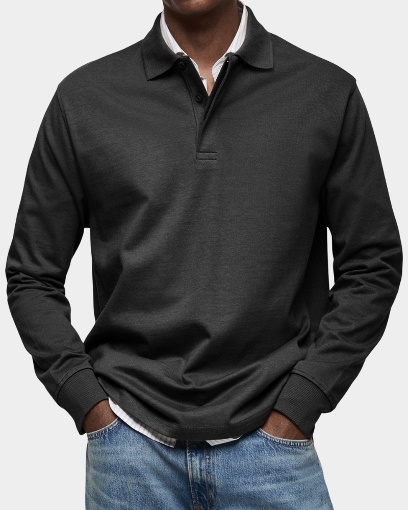 Brennan - Premium Knit Long Sleeve Polo