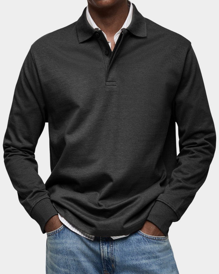 Brennan - Premium Knit Long Sleeve Polo