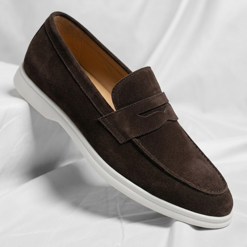Fallon - Classic Suede Penny Loafers