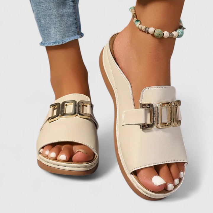 Joelle | Double Strap Slide Sandals