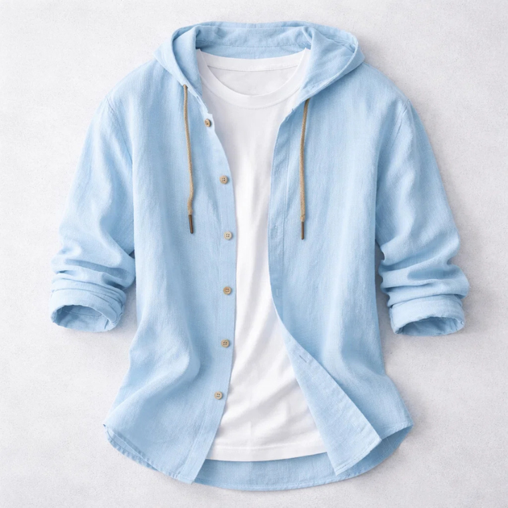 Brennan - Button-Up Hoodie Shirt