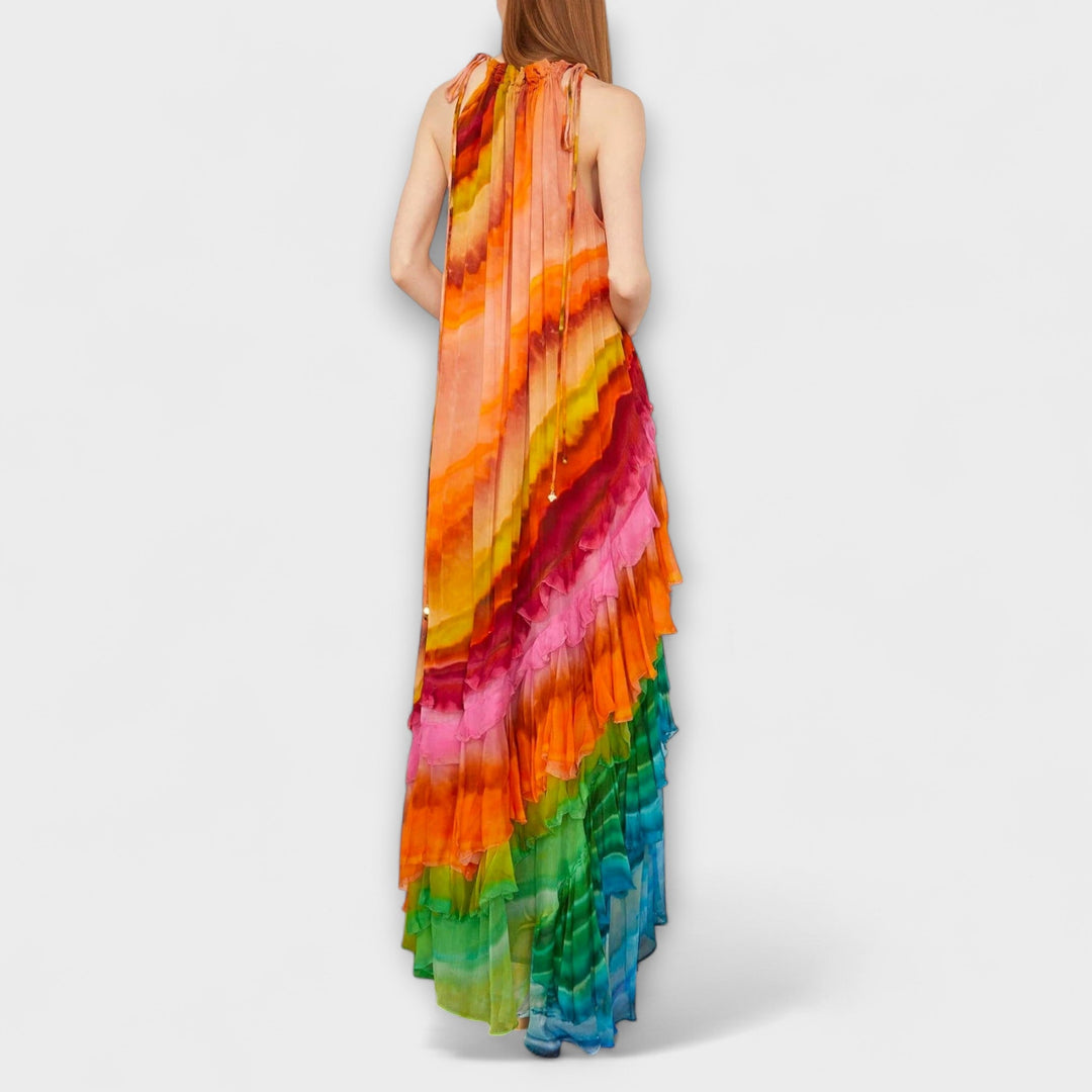 Iris - Flowy Ruffle Evening Gown