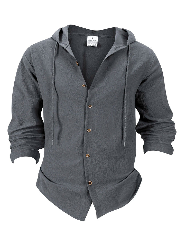 Denzel - Casual Outdoor Hooded Button Shirt
