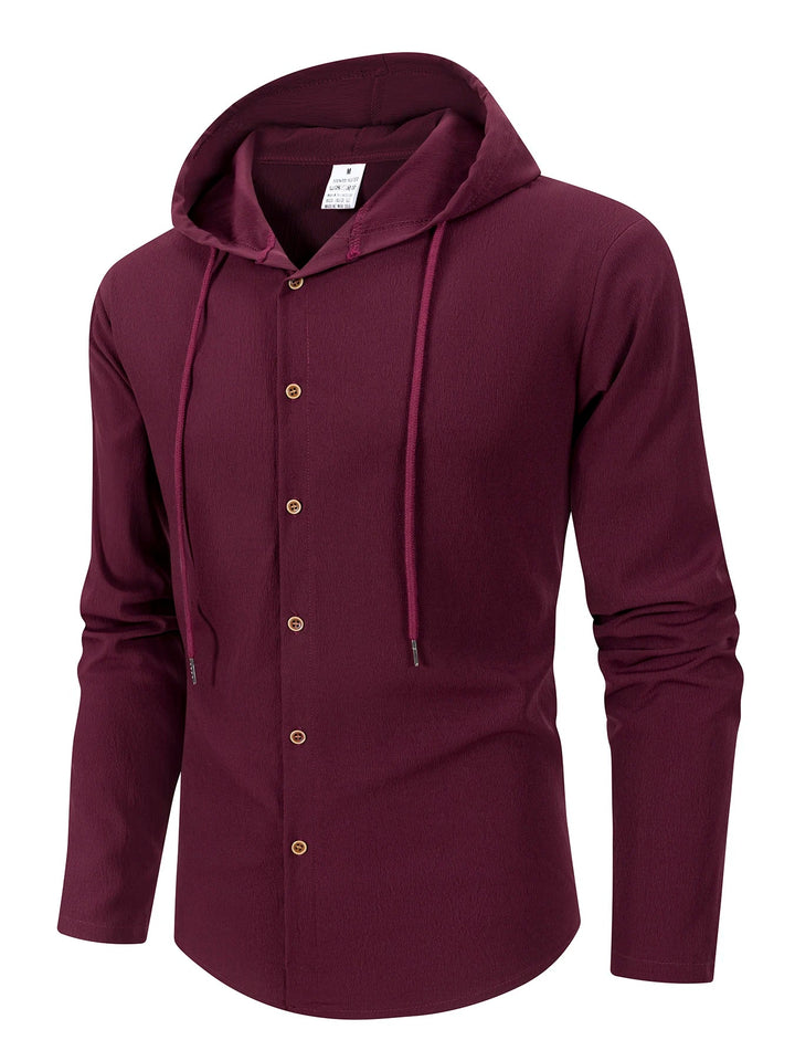 Denzel - Casual Outdoor Hooded Button Shirt