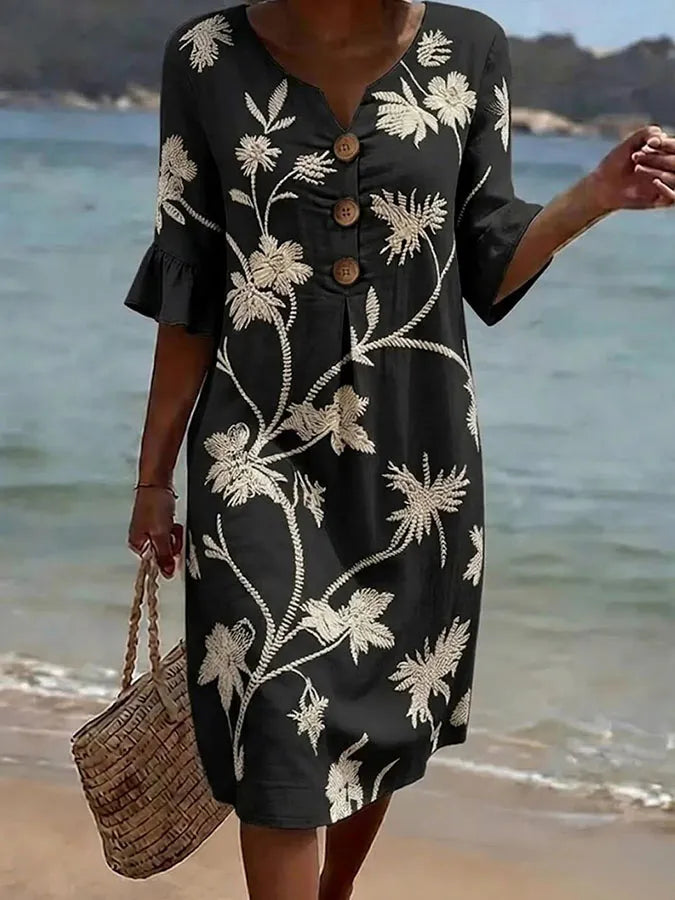 Ciara | Floral Relaxed Midi Dress