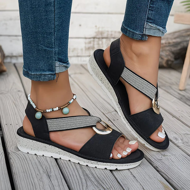 Sia | Buckled Comfort Slide Sandals