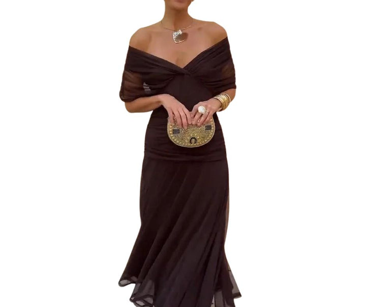 Lydia | Off-Shoulder Flowing Maxi Dress