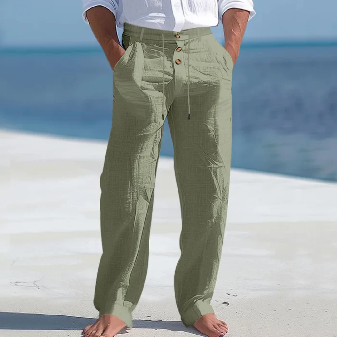 The Greenhaven Men’s Elegant Lightweight Summer Linen Pants