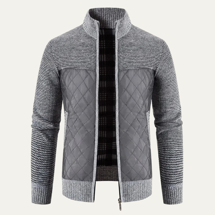 The Benevento Men's Slim Fit Stand Collar Warm Cardigan