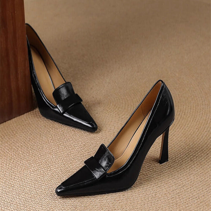 Leah | Pointed-Toe Block Heel Pumps