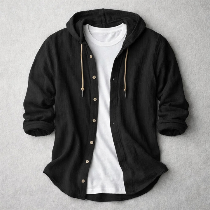 Brennan - Button-Up Hoodie Shirt