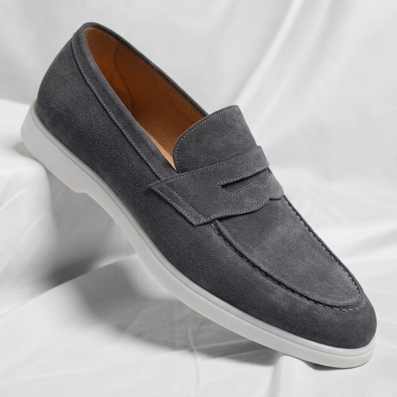 Fallon - Classic Suede Penny Loafers