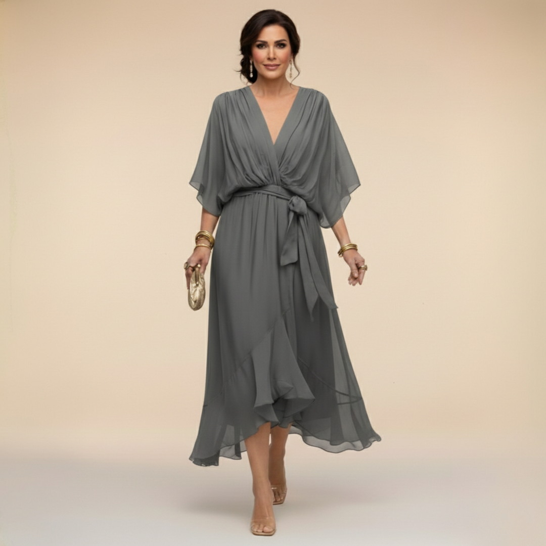 Monica | Flowing V-Neck Midi Dress