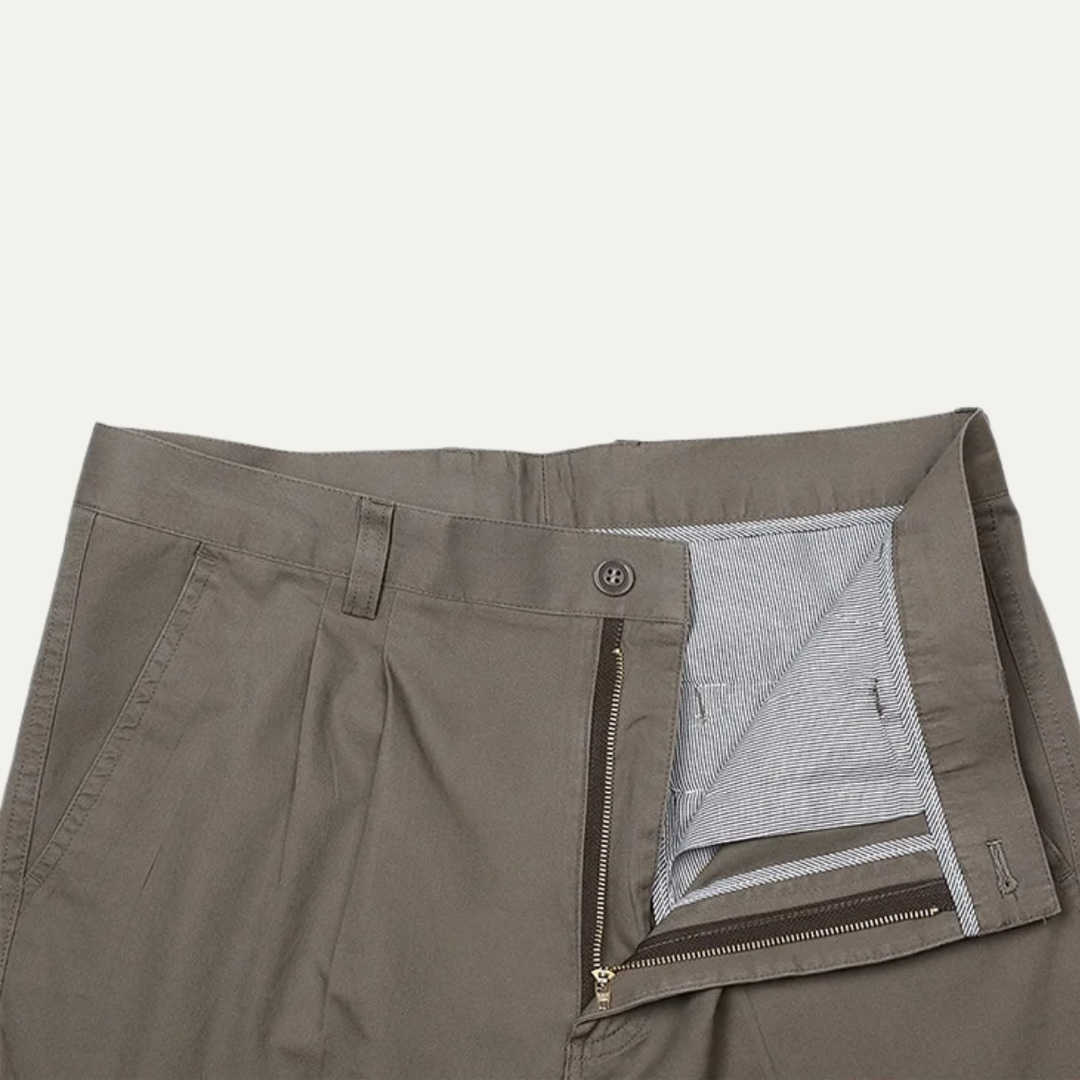 The Montfield Men’s Double Pleated High Waist Straight Leg Pants