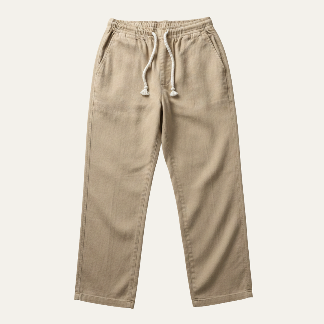 The Pinebrook Park Men’s Loose Cotton Linen Drawstring Pants