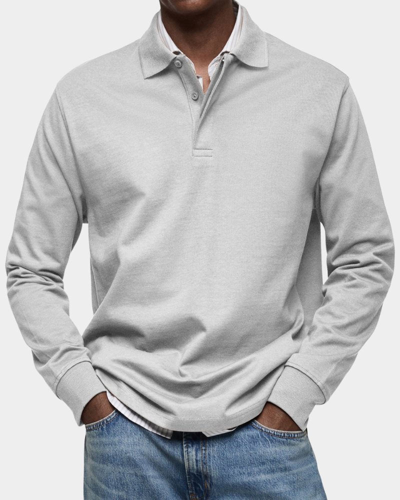 Brennan - Premium Knit Long Sleeve Polo