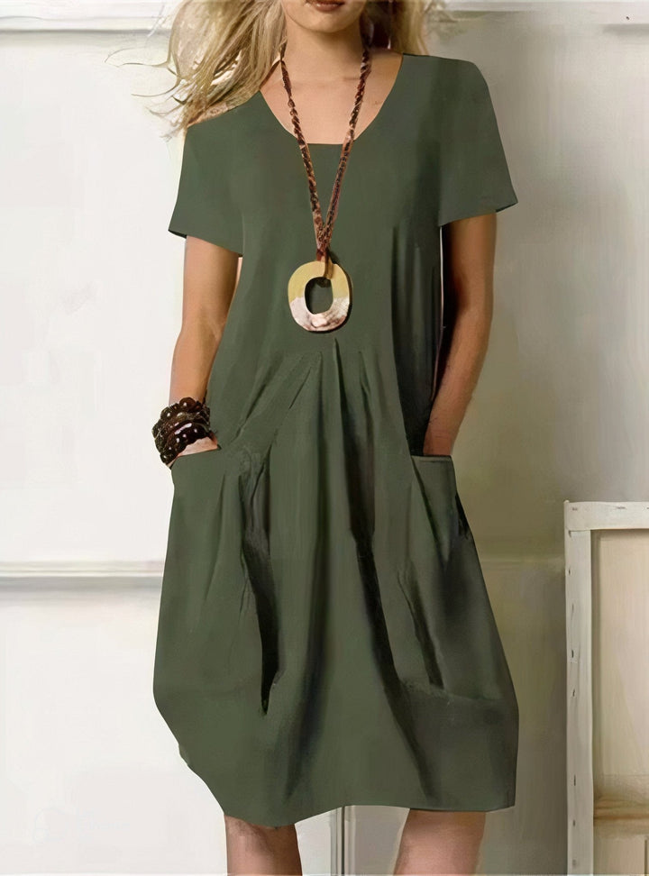 Kwani | Relaxed Midi Dress with Pendant
