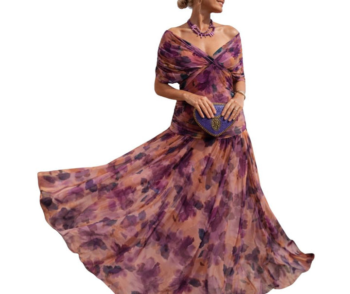 Lydia | Off-Shoulder Flowing Maxi Dress