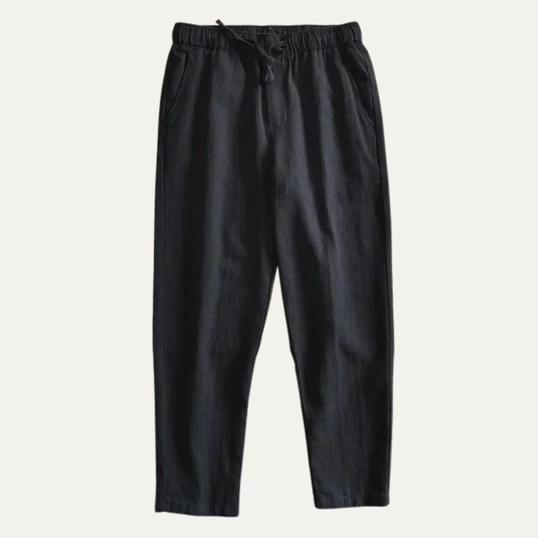 The Napoli Men’s Elastic Waist Linen Casual Jogger Pants