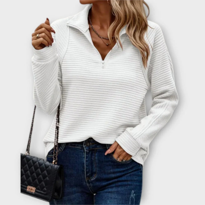 Olivia | Half-Zip Relaxed Pullover Top