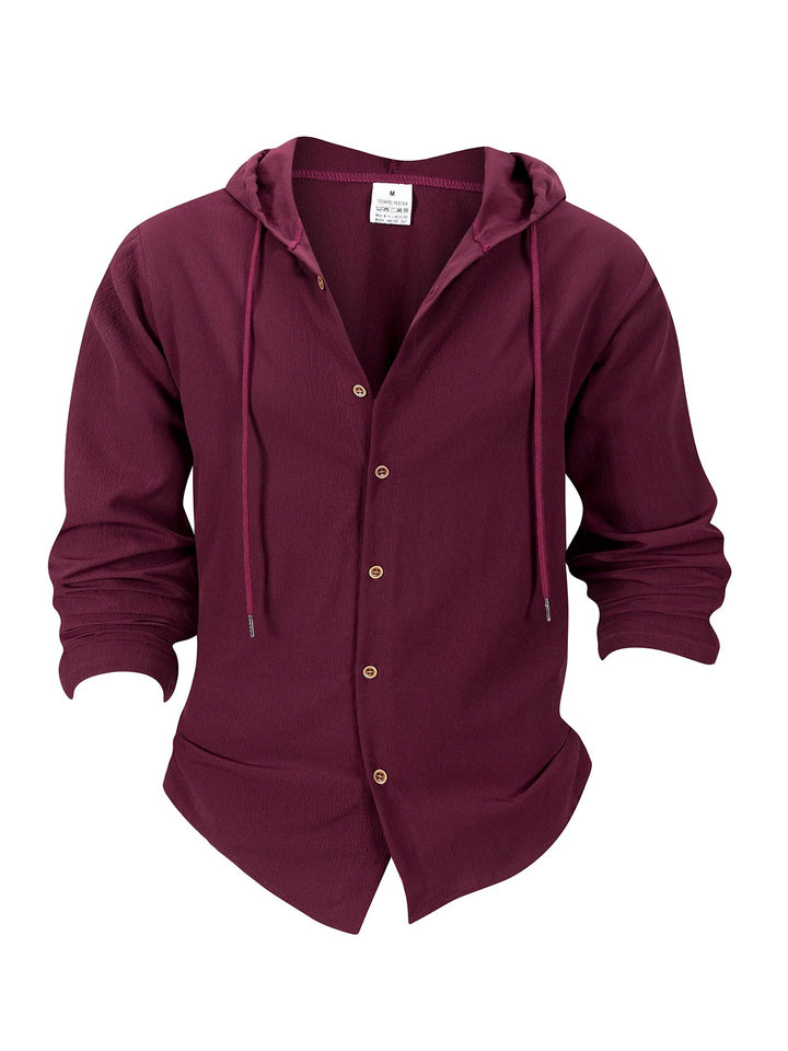 Denzel - Casual Outdoor Hooded Button Shirt