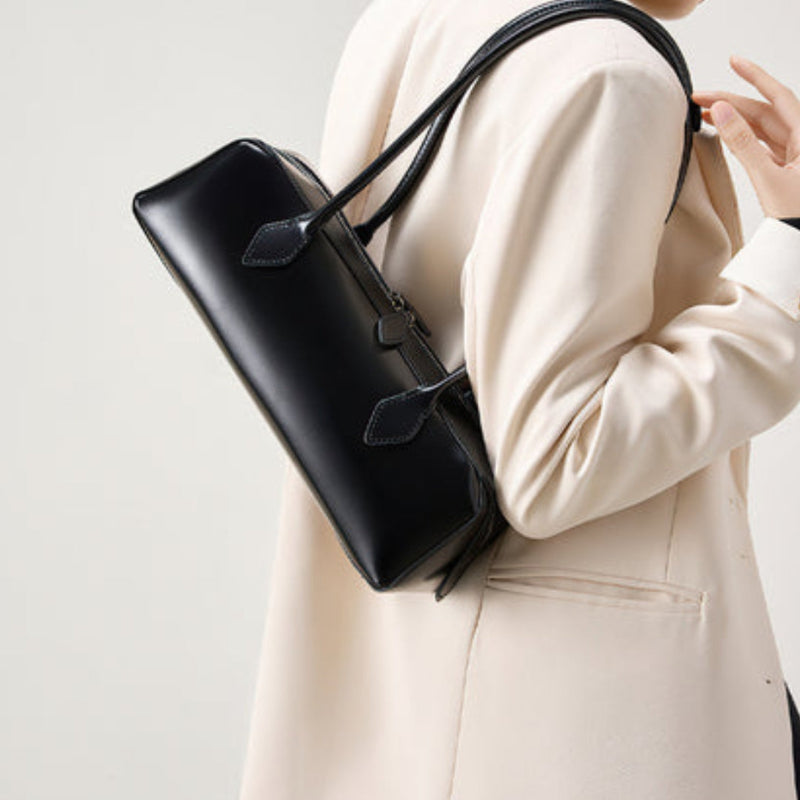 Chiara | Elongated Double-Zip Shoulder Bag