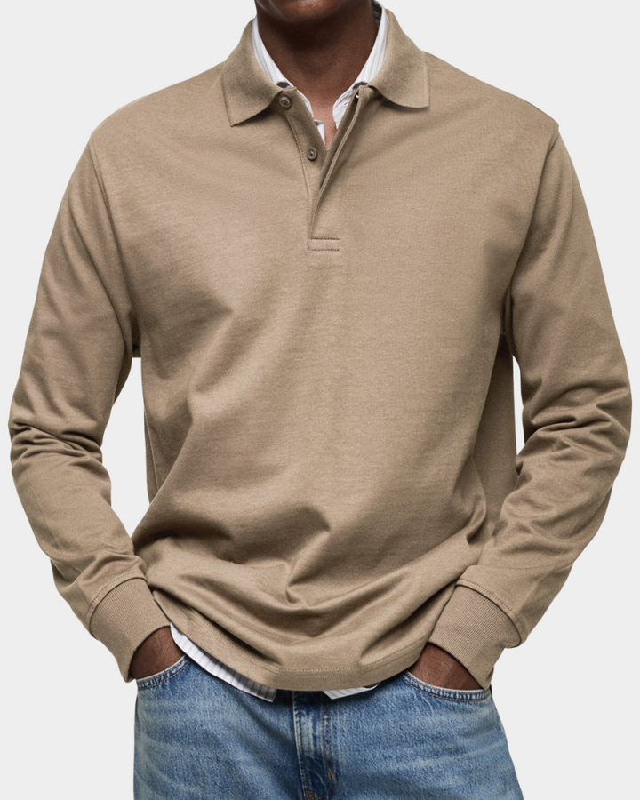 Brennan - Premium Knit Long Sleeve Polo