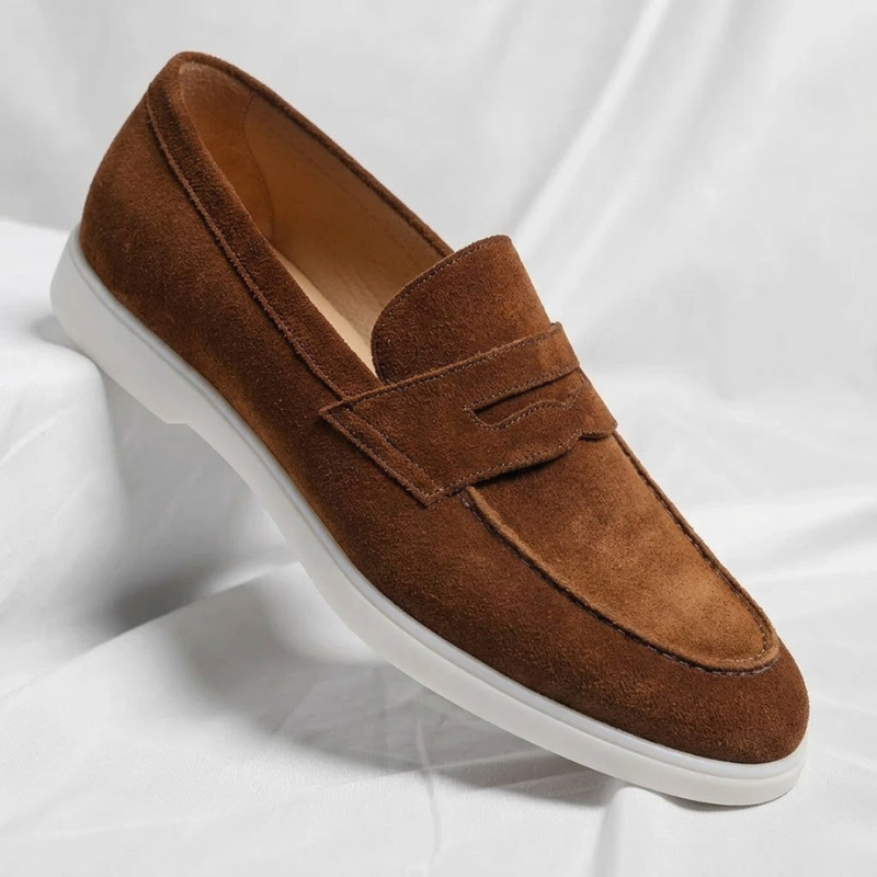 Fallon - Classic Suede Penny Loafers