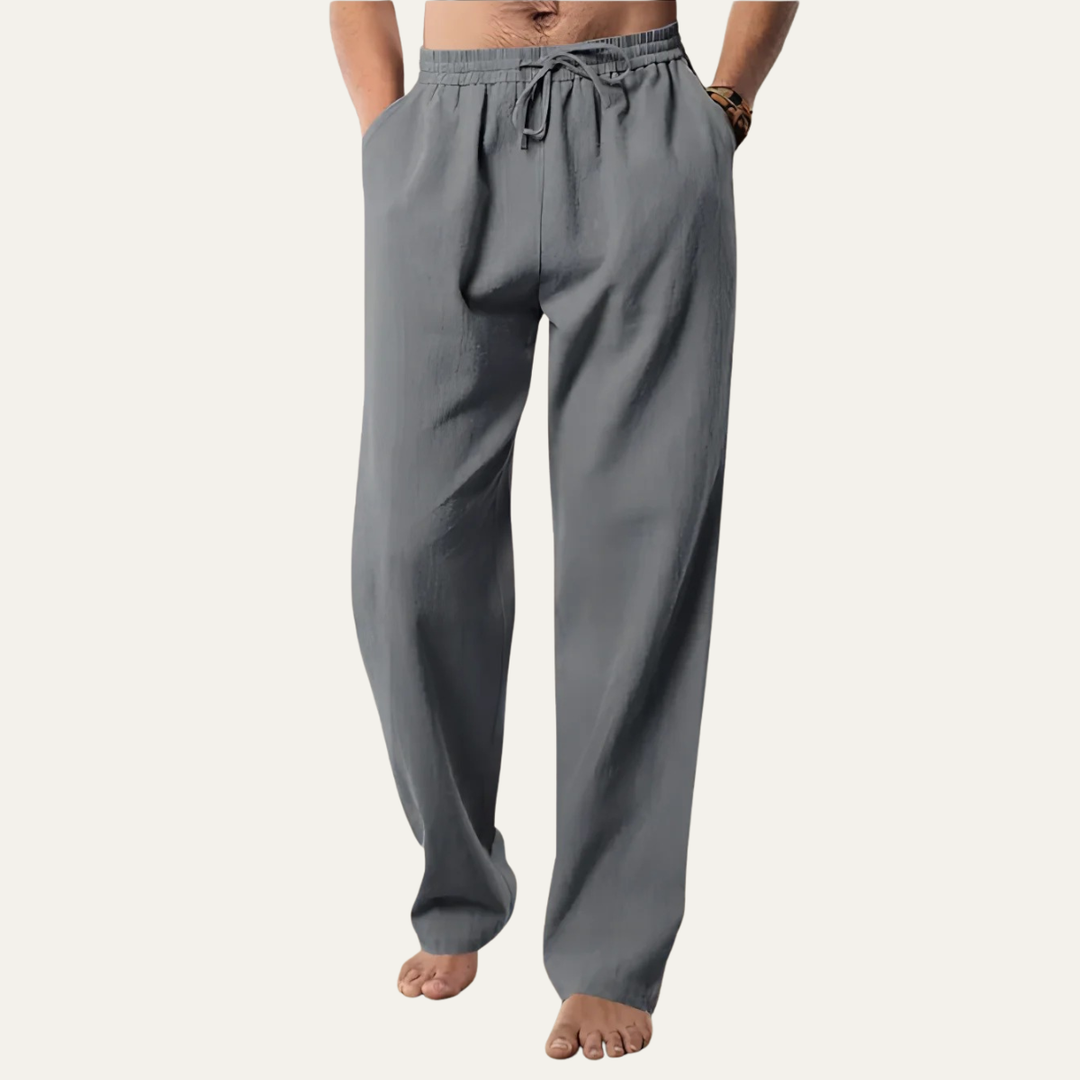 The Larkspur Men’s Cotton Hemp Breathable Straight Leg Pants