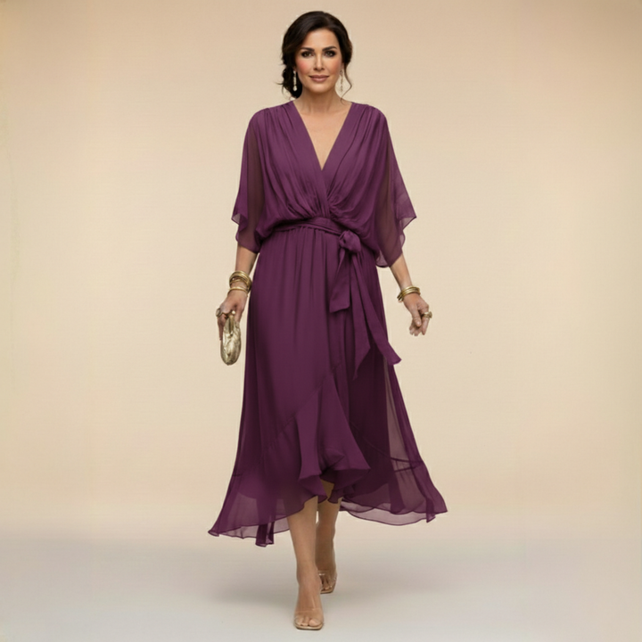Monica | Flowing V-Neck Midi Dress