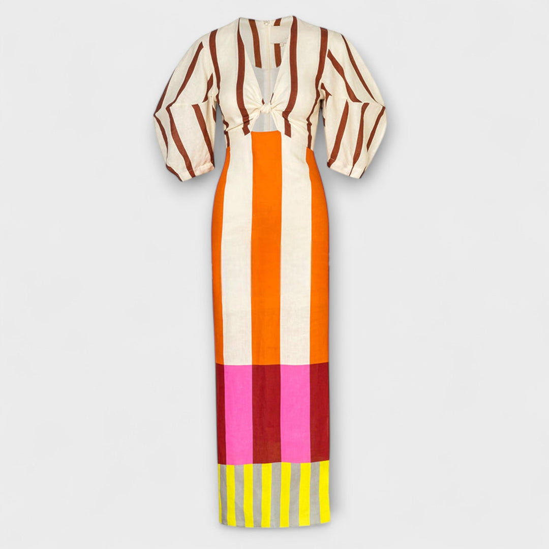 Kaya Maxi Dress: Chic Cutout & Puff Sleeves for Any Occasion