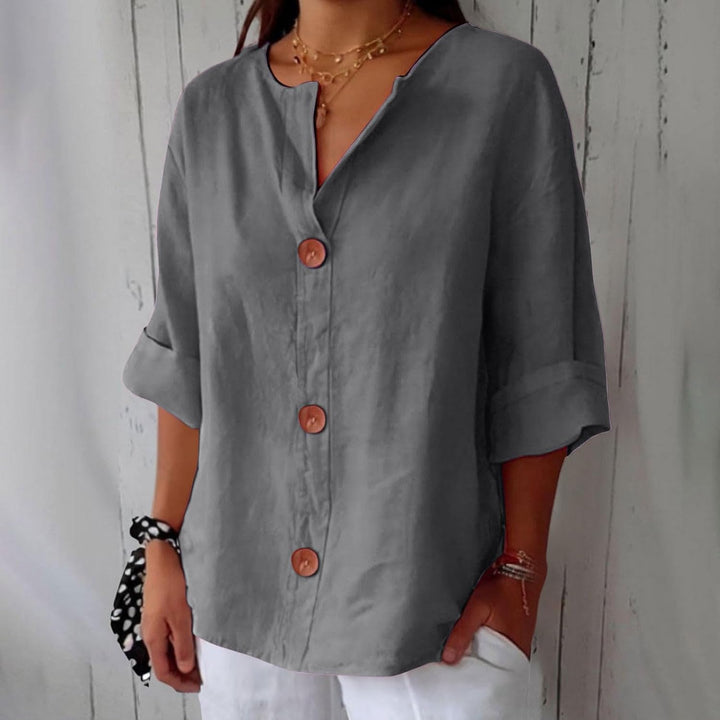 Jessica | Relaxed Button Front Blouse