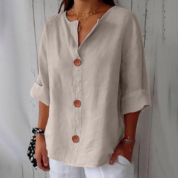 Jessica | Relaxed Button Front Blouse