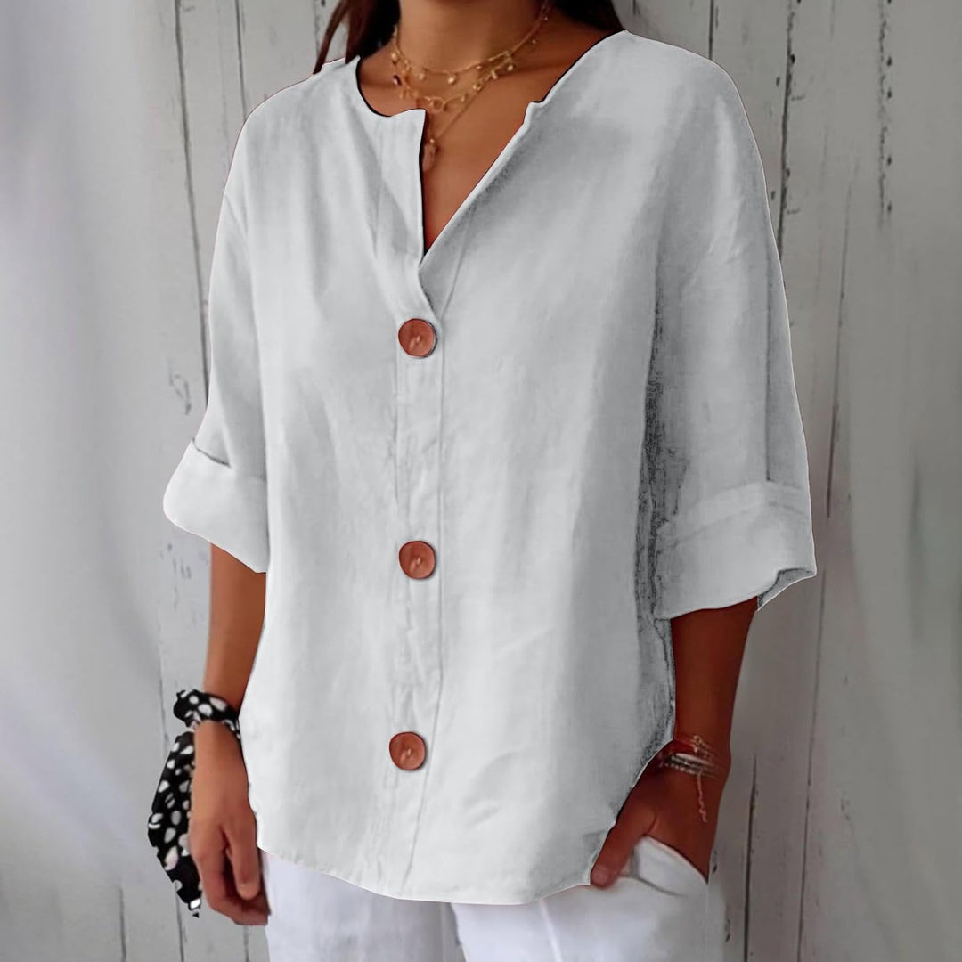 Jessica | Relaxed Button Front Blouse